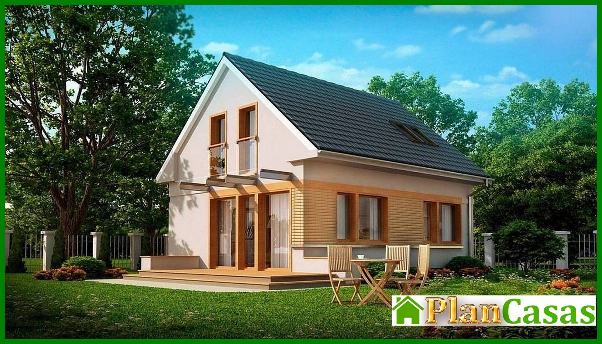 The project of a cottage with an attic 7 on 9 in a classic style house plan