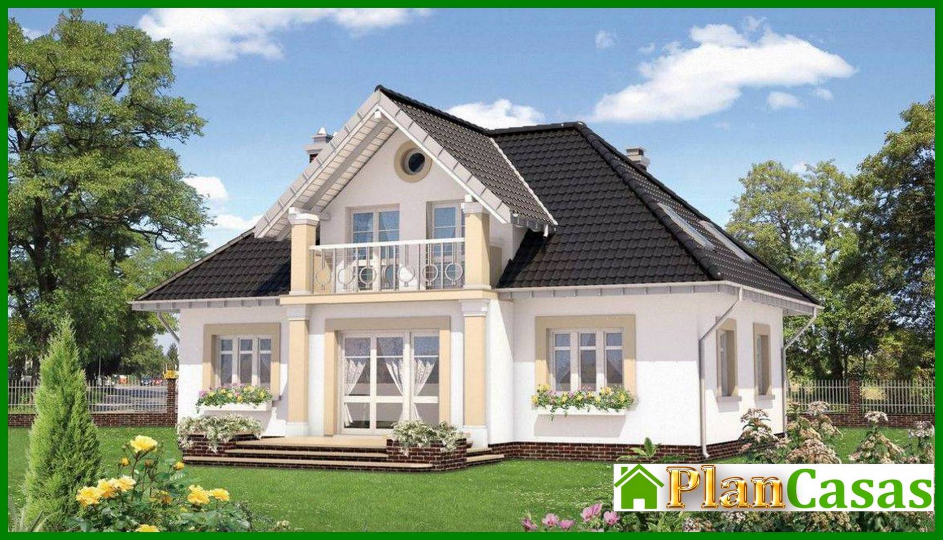 Residential country estate with 120 m2 of living space house plan