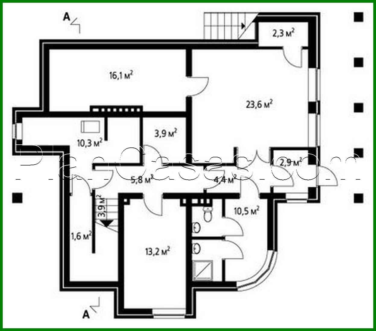 Visualization gallery - An interesting cottage project for an uneven plot