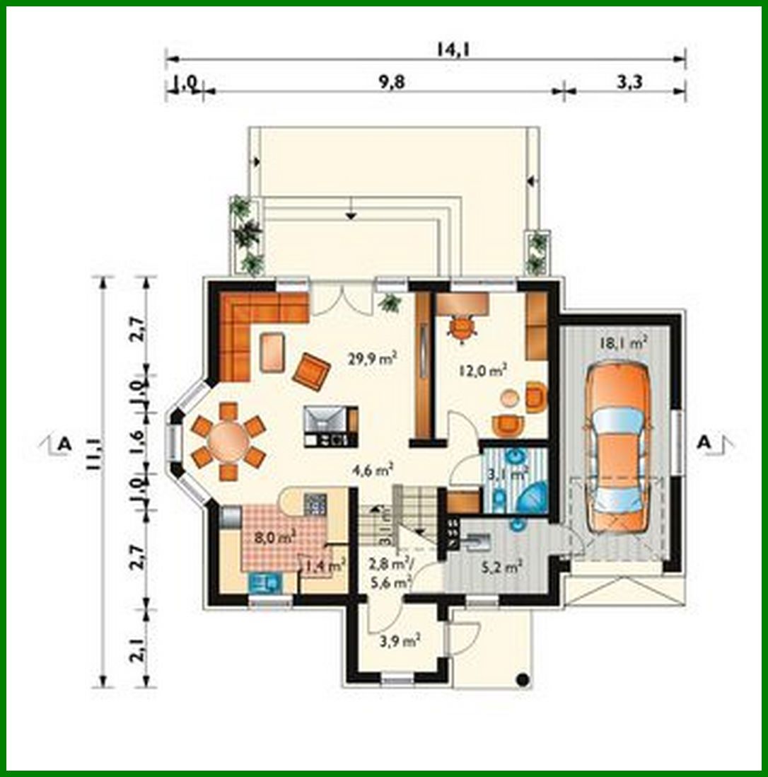 Visualization gallery - Beautiful house with garage and bay window