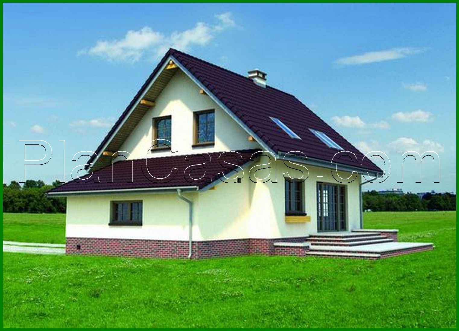 Visualization gallery - Beautiful house with garage and bay window