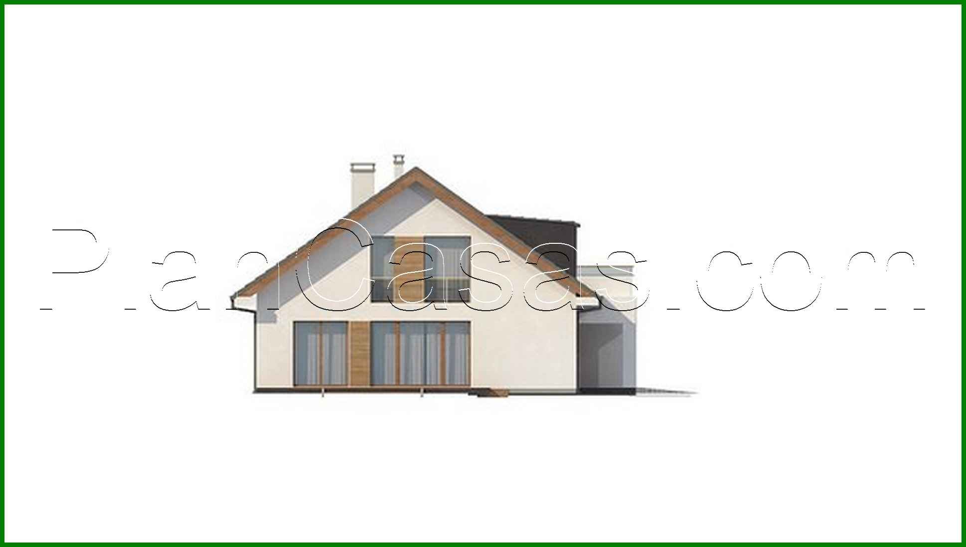 Visualization gallery - The classic project of a country estate with an attic and a garage