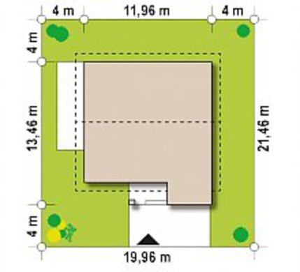 Visualization gallery - The classic project of a country estate with an attic and a garage