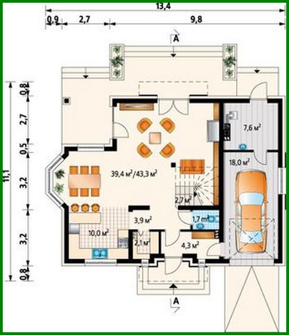 Visualization gallery - The project of a stylish country house with an area of ​​190 m²