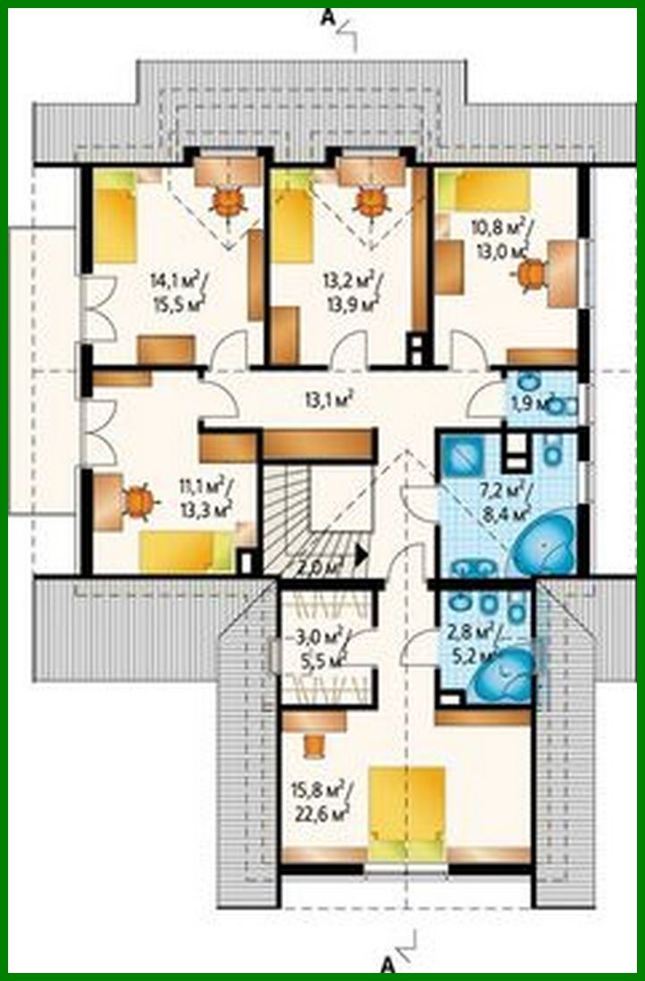Visualization gallery - Two-floor apartment building with luxurious master apartments