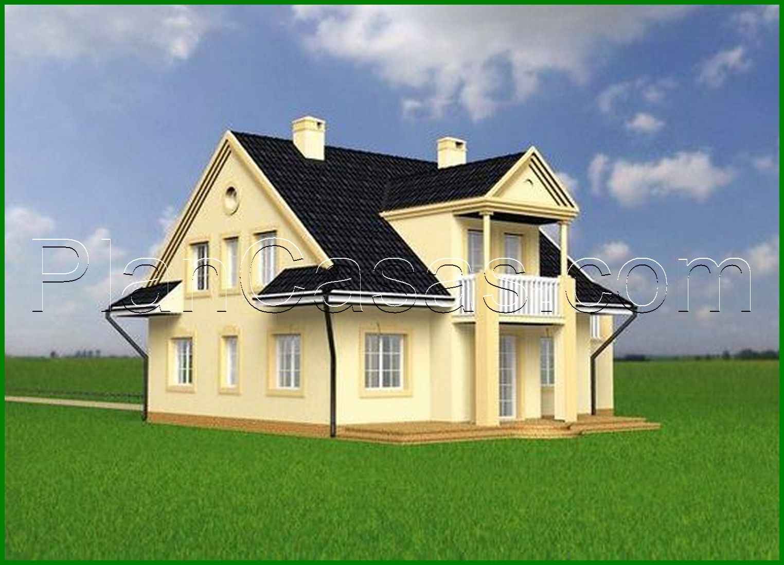 Visualization gallery - Comfortable mansion with a spacious terrace on the second floor