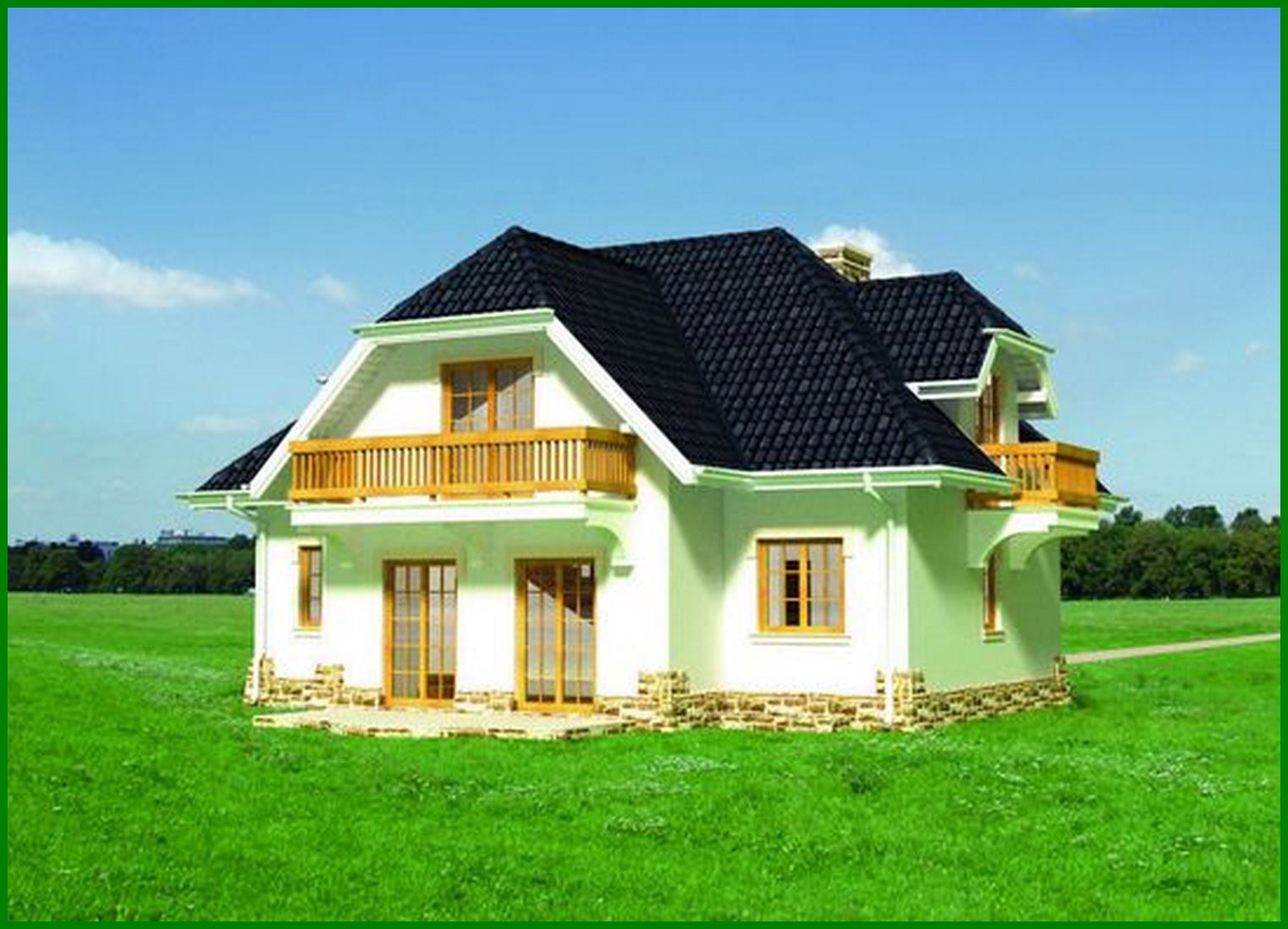 Visualization gallery - Attractive apartment with three balconies with a basement