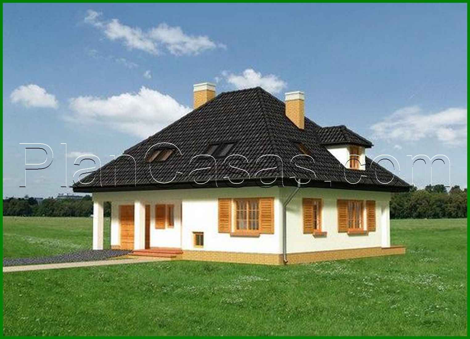 Visualization gallery - Two-story residential building with a separate kitchen