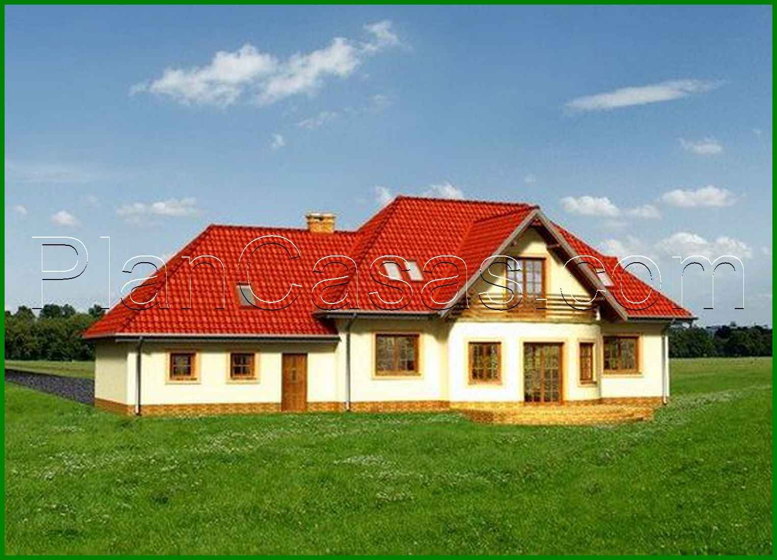 Visualization gallery - The project of a huge country cottage with a garage for two cars