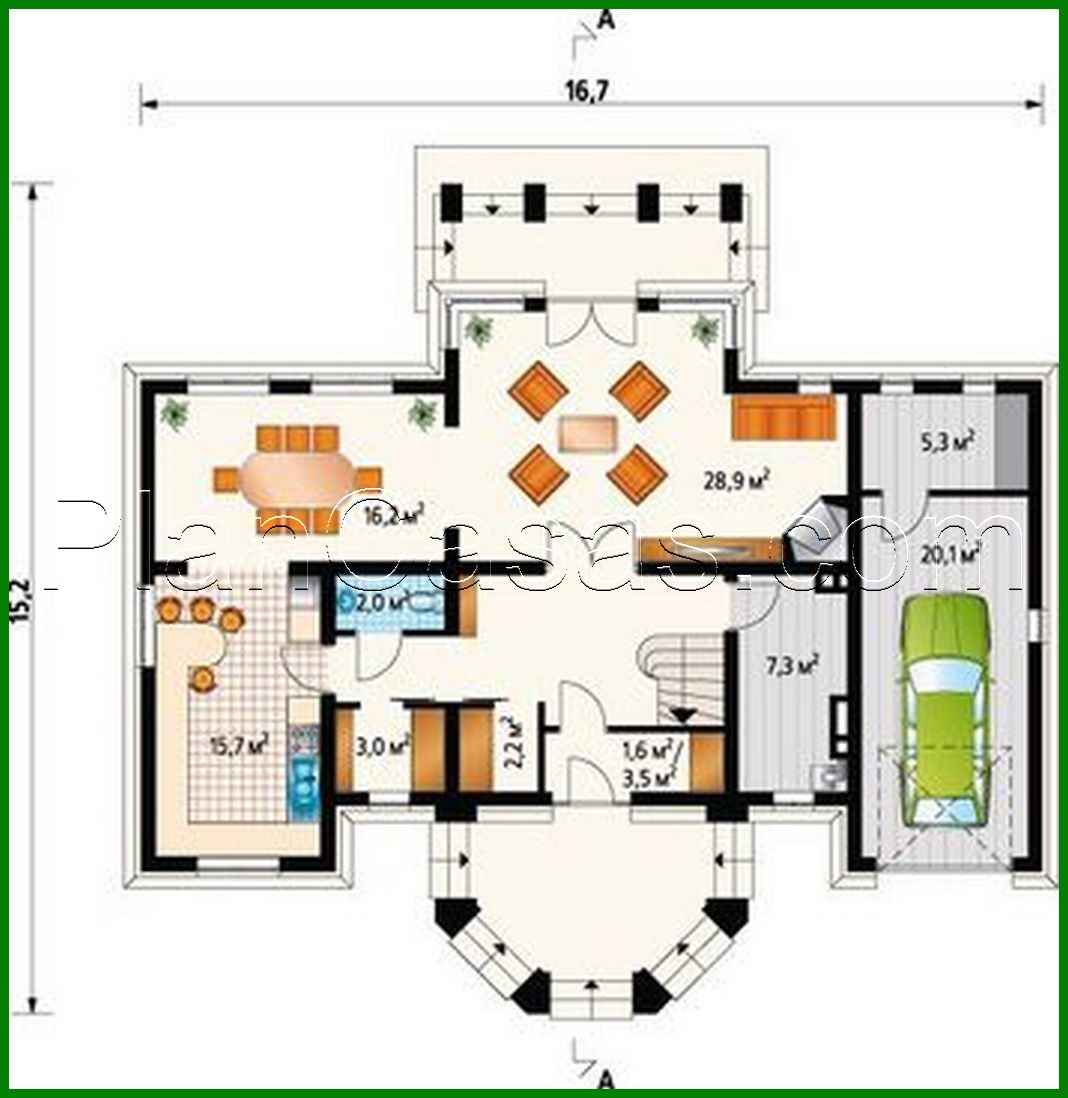 Visualization gallery - Nice project of a house with a porch in the form of a tower