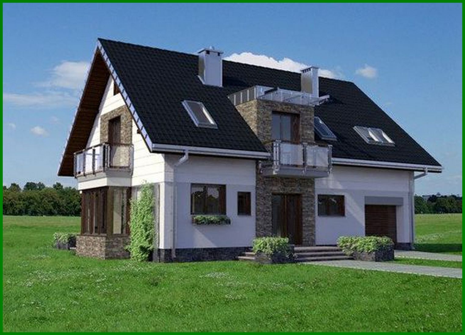 Visualization gallery - The project of a magnificent mansion for a happy family