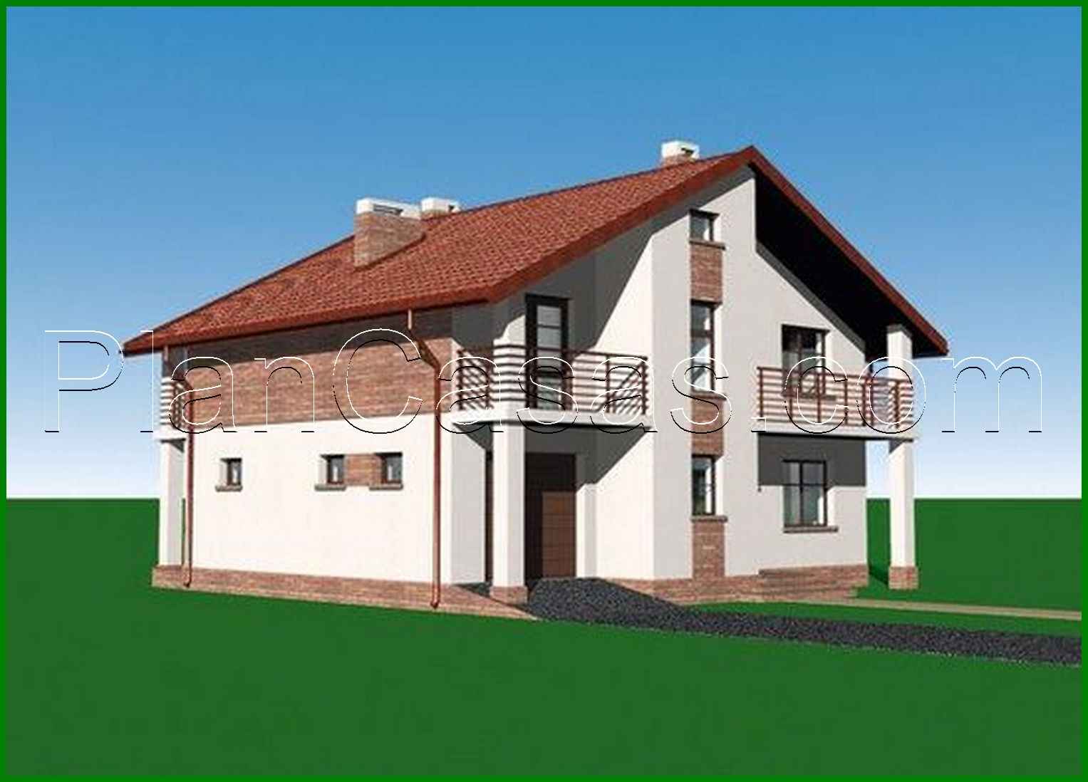 Visualization gallery - Majestic residential building under a gable roof