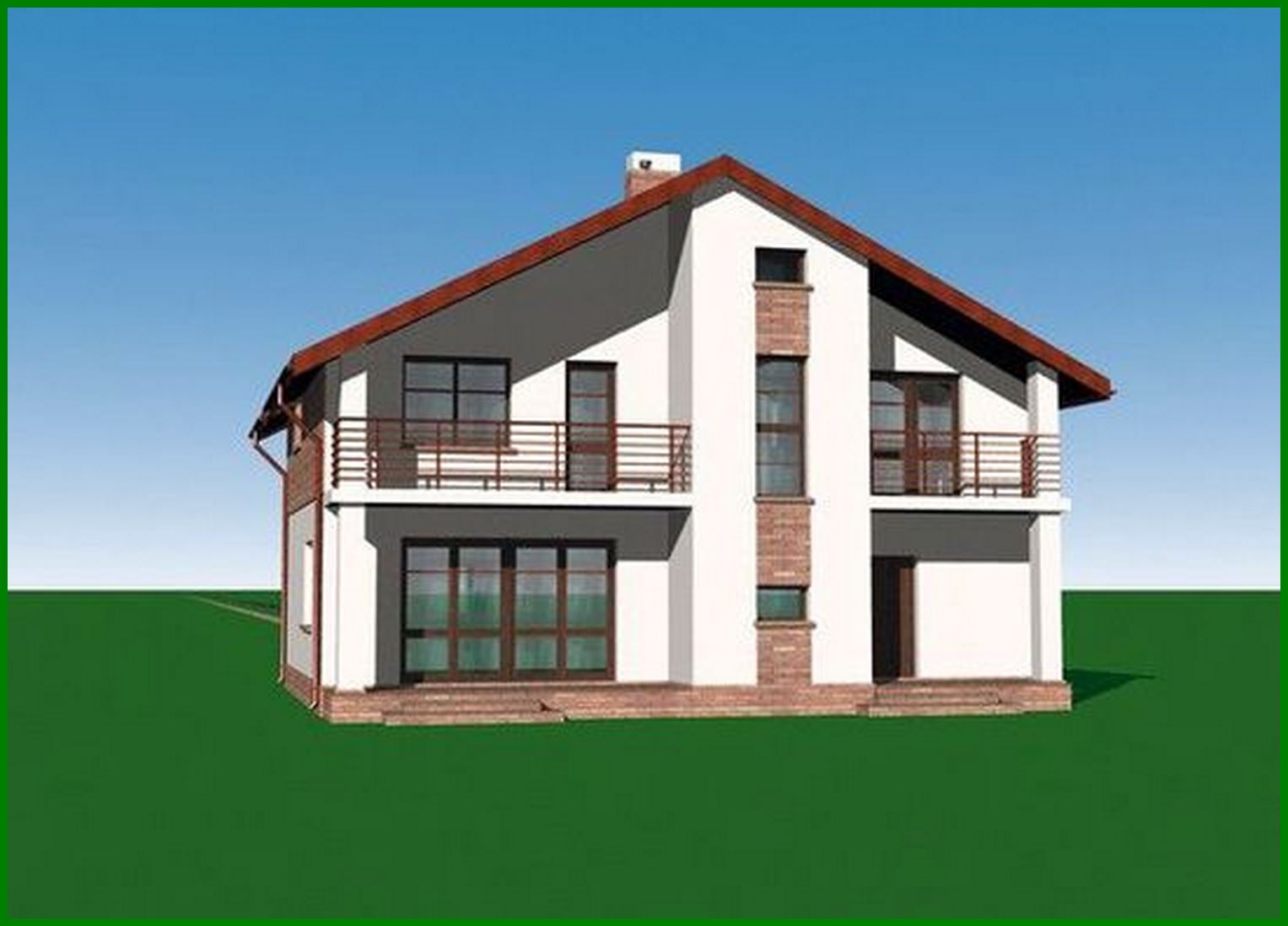 Visualization gallery - Majestic residential building under a gable roof