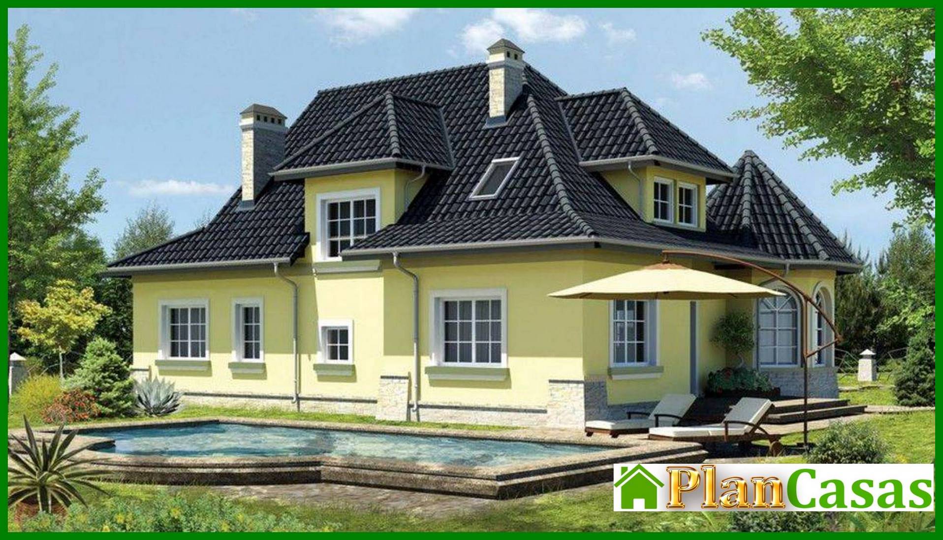 Visualization gallery - The project of a country cottage with a small terrace