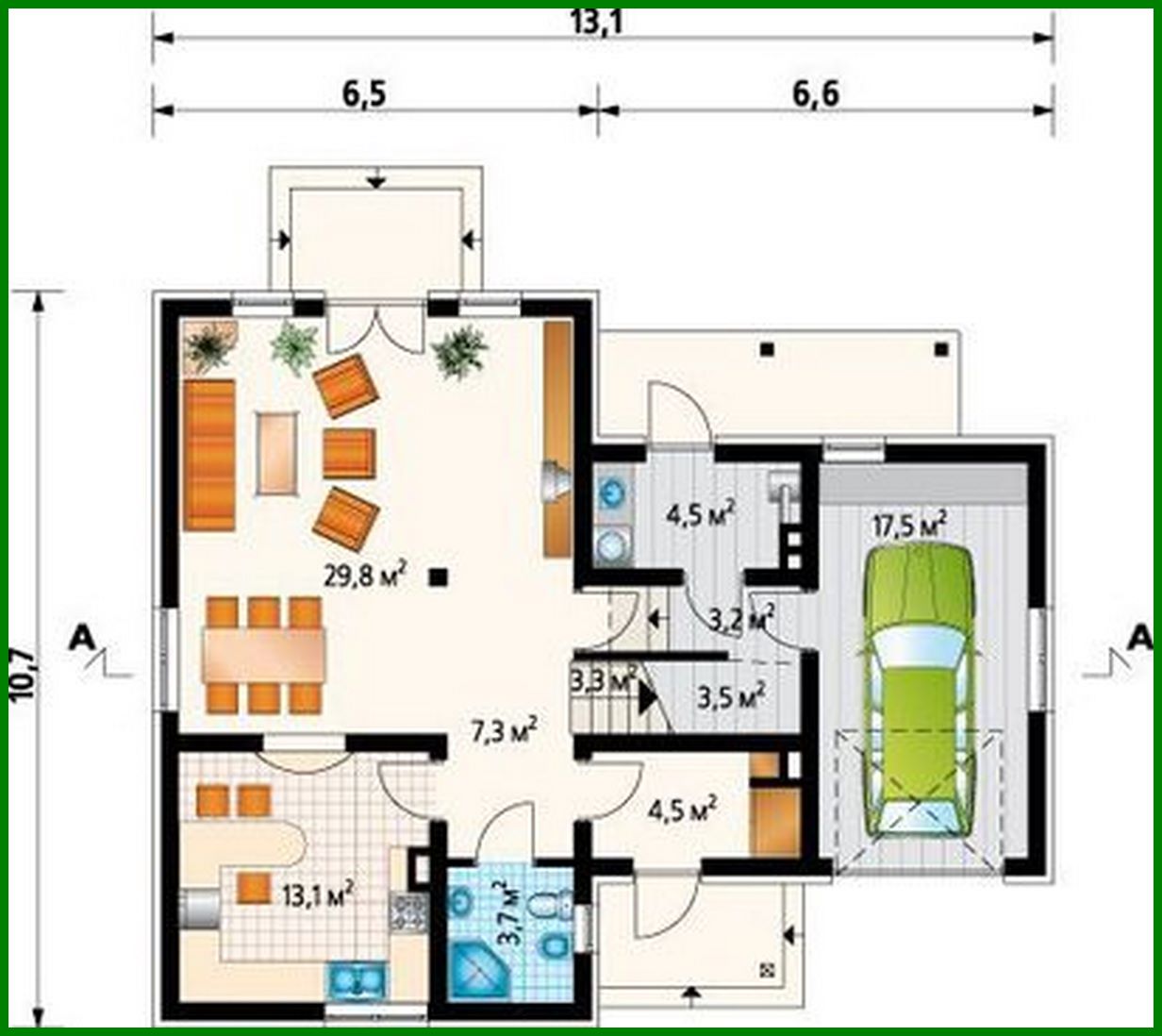 Visualization gallery - Project of an original country house with an area of ​​180 m²