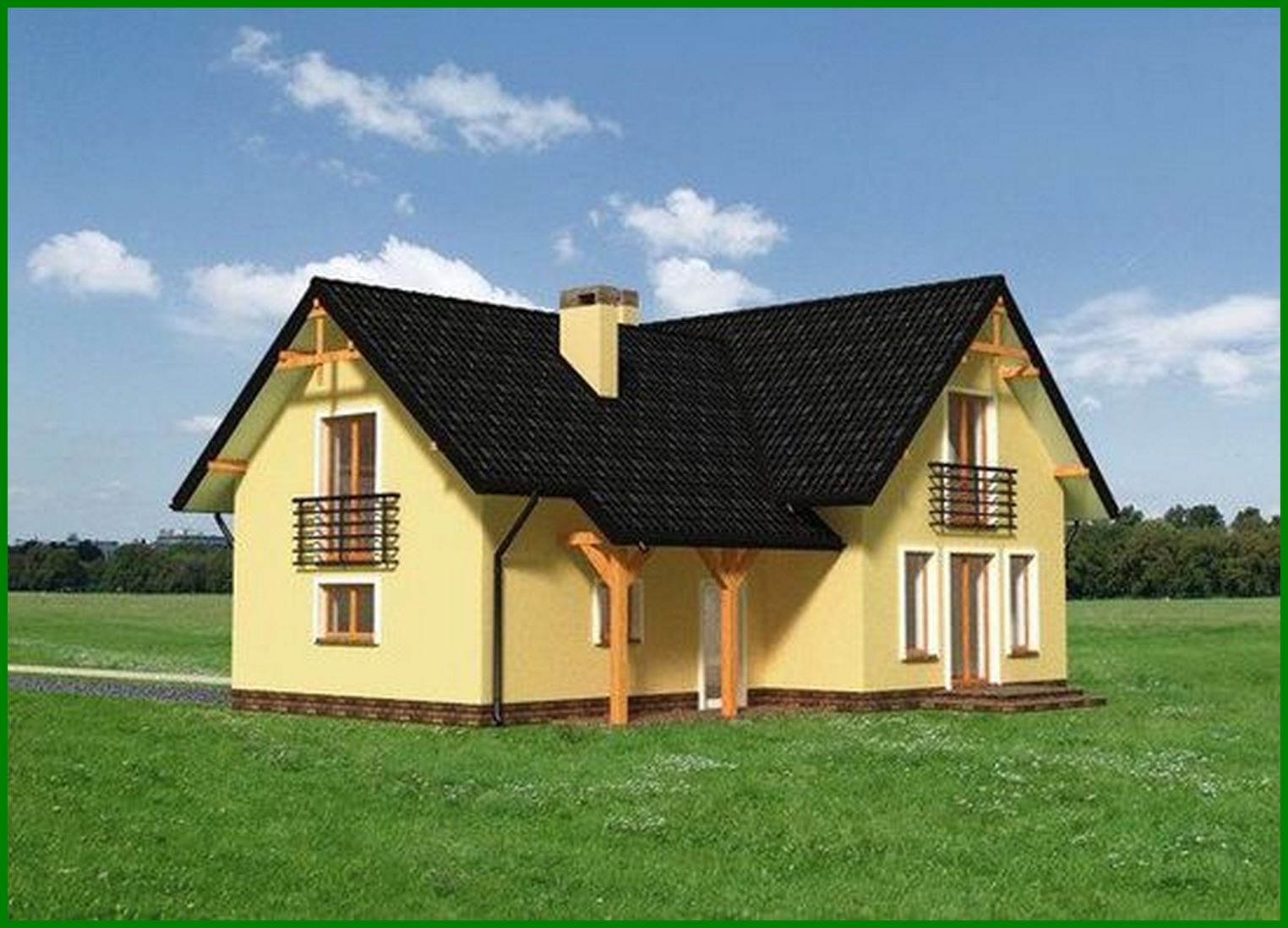 Visualization gallery - Project of an original country house with an area of ​​180 m²