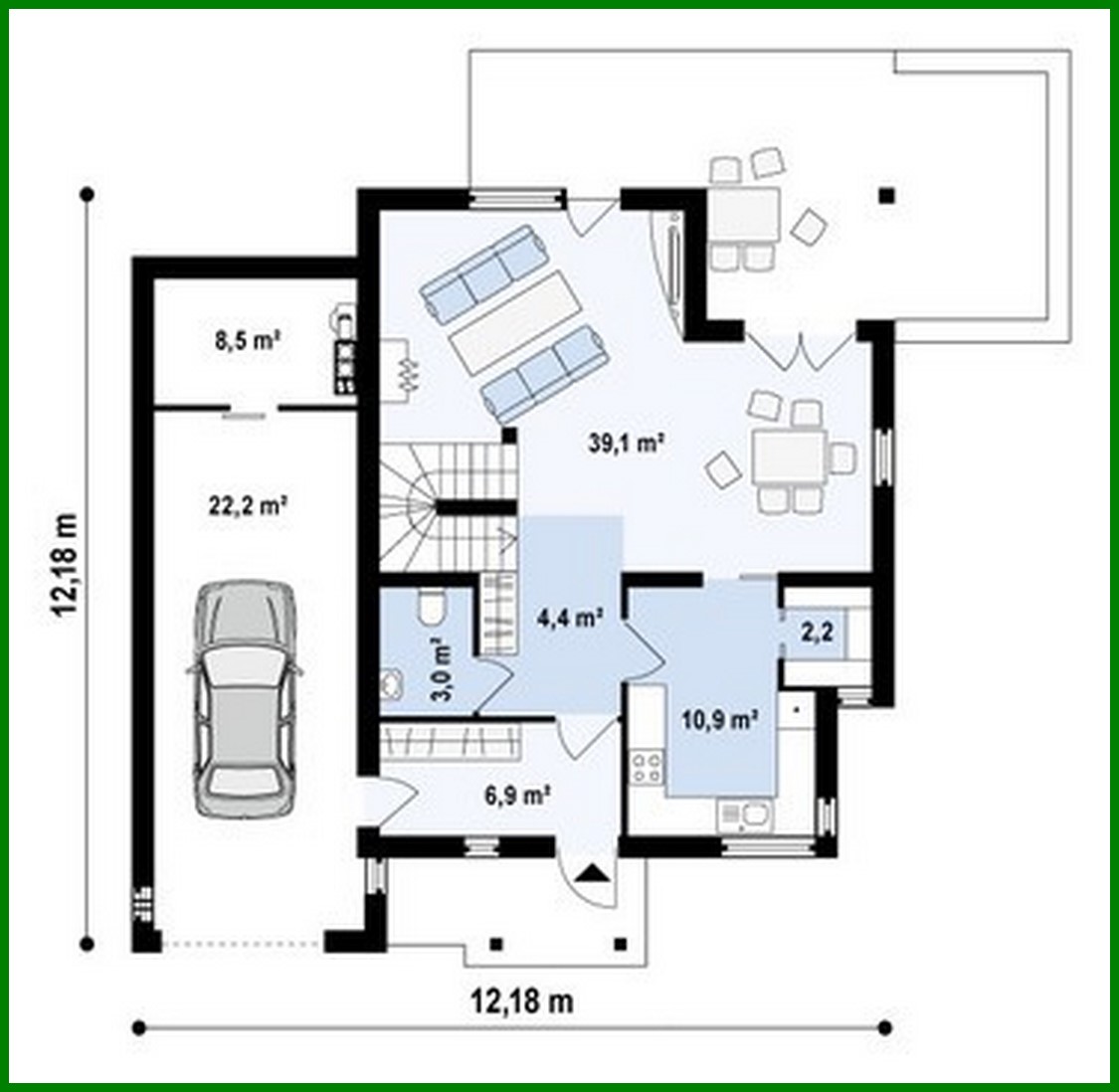 Visualization gallery - The project of the original cottage with an attic