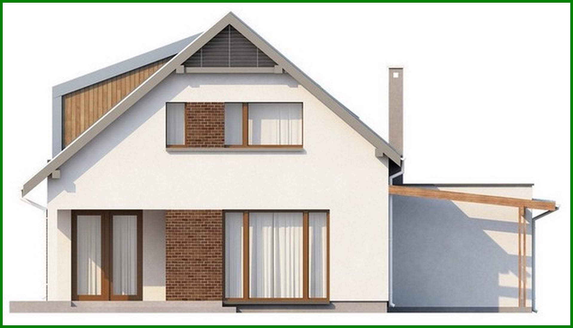 Visualization gallery - The project of the original cottage with an attic