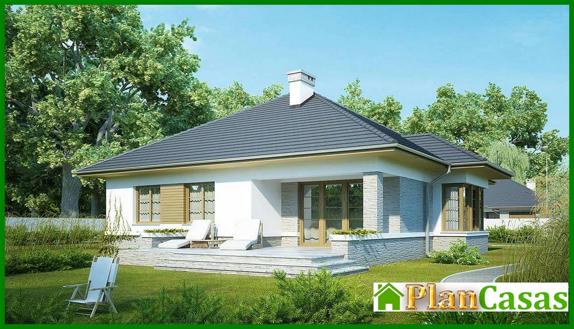 Visualization gallery - Single-storey house project with garage